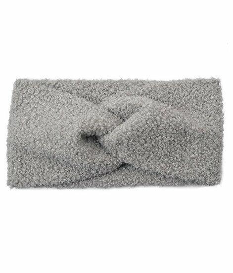 Haarband Twist 12cm – Effen Kleur – Teddy Stof – Grijs, Handtassen en Accessoires, Uiterlijk | Haarverzorging