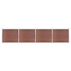 vidaXL Schuttingpanelenset 699x146 cm HKC bruin, Verzenden, Nieuw