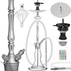 Dilaw Shisha-set van aluminium, 93 cm hoog, waterpijp, hooka, Verzenden, Nieuw