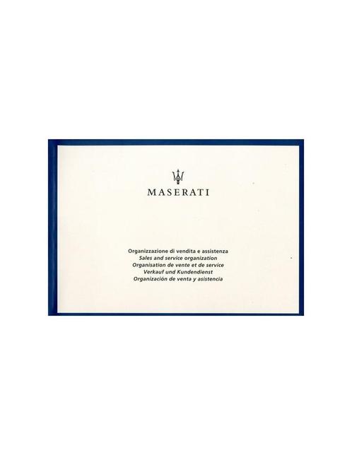 2005 MASERATI SERVICE INSTRUCTIEBOEKJE, Auto diversen, Handleidingen en Instructieboekjes, Ophalen of Verzenden