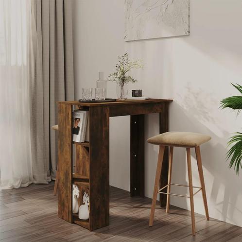 vidaXL Table de bar avec Ã©tagÃ¨re chÃªne fumÃ© bois, Maison & Meubles, Tables | Tables à manger, Neuf, Envoi