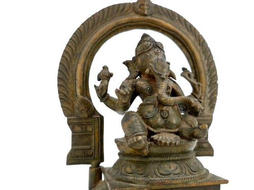 Ganesha statue 17 cm - Bronze - Inde - First half 20th, Antiek en Kunst, Kunst | Niet-Westerse kunst