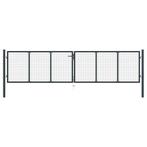 vidaXL Tuinhek van gaas gegalvaniseerd staal 400x75 cm grijs, Tuin en Terras, Verzenden, Nieuw