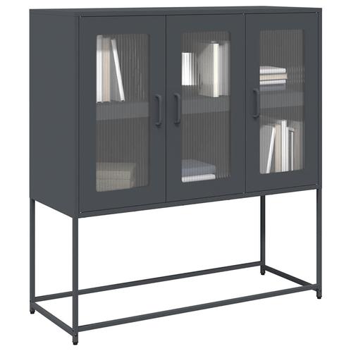 vidaXL Dressoir 100,5x39x107 cm koudgewalst staal, Huis en Inrichting, Kasten | Dressoirs, Nieuw, Verzenden