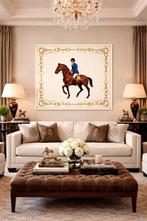 Decoratief paardentapijt Chevalier van katoen - 140x140cm