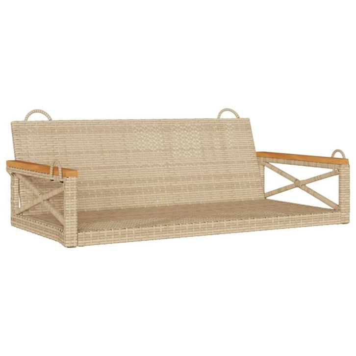 Poly Rattan Schommelbank | OP = OP | Tuinplezier Goedkoop!, Tuin en Terras, Tuinbanken, Schommelbank, Nieuw, Kunststof, Verzenden