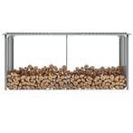 vidaXL Haardhoutschuur 330x92x153 cm gegalvaniseerd staal, Verzenden, Nieuw