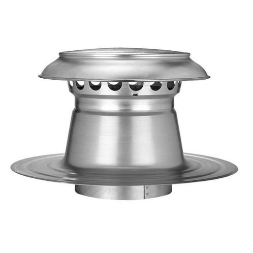 Platdak ontluchting dubbelwandig met aluminium kap Ø 250mm, Doe-het-zelf en Bouw, Ventilatie en Afzuiging, Nieuw, Verzenden