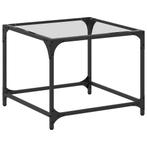 vidaXL Salontafel met transparant glazen blad 50x50x40 cm, Huis en Inrichting, Tafels | Salontafels, Verzenden, Nieuw