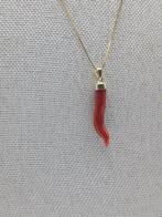 Bloedkoraal - Zilver, Verguld - Halsketting