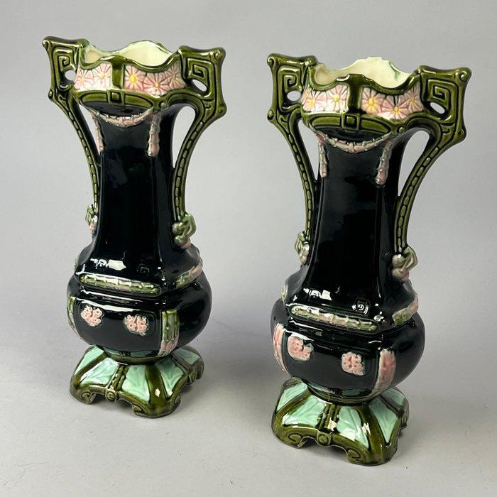 Vase à double anse (2) - Antiquité - Vase en céramique rare, Antiek en Kunst, Kunst | Designobjecten