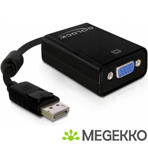 Delock 61848 Adapter DisplayPort 1.2 male > VGA female zwart, Computers en Software, Overige Computers en Software, Nieuw, Verzenden