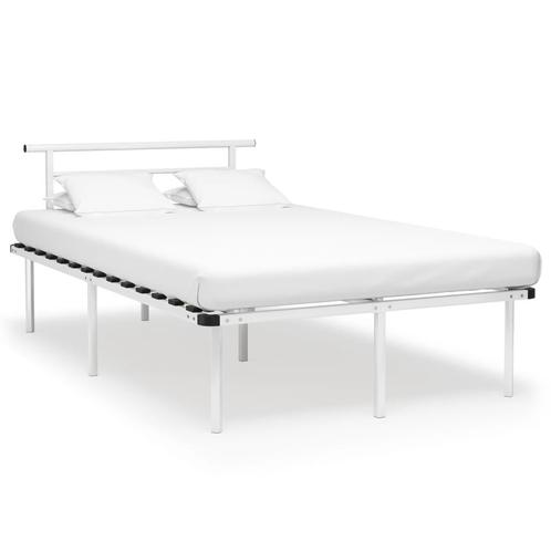 vidaXL Bedframe metaal wit 120x200 cm, Huis en Inrichting, Slaapkamer | Bedden, Nieuw, Verzenden