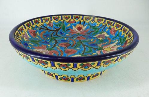 Longwy - Plat - Coupe à fruits ronde reposant sur un pied,, Antiek en Kunst, Antiek | Glaswerk en Kristal