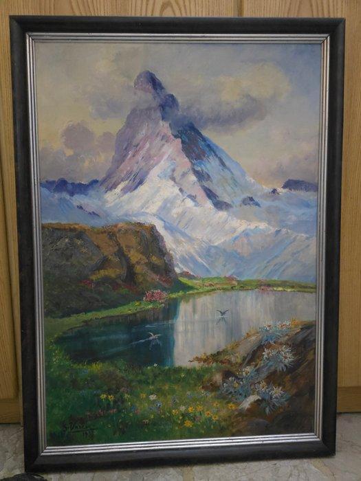 Gerolamo Varese (1860-1935) - Paesaggio Montano, Antiek en Kunst, Kunst | Schilderijen | Klassiek