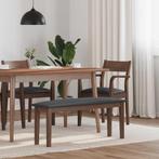 vidaXL Bank 110 cm massief hout rubber bruin, Huis en Inrichting, Verzenden, Nieuw