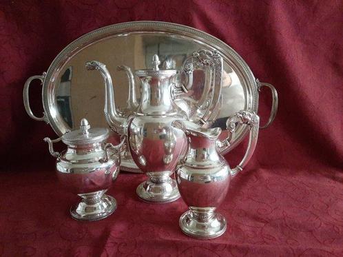 Wiskemann - Service à café (4) - empire - Plaqué(e) argent, Antiek en Kunst, Antiek | Meubels | Tafels