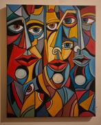 Olena Blinnikova(1963) - Oil painting-Infinitos olhares-No, Antiek en Kunst