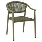 Stoel | PVC Rotan/Aluminium | Groen | In-/Outdoor |, Verzenden, Nieuw in verpakking