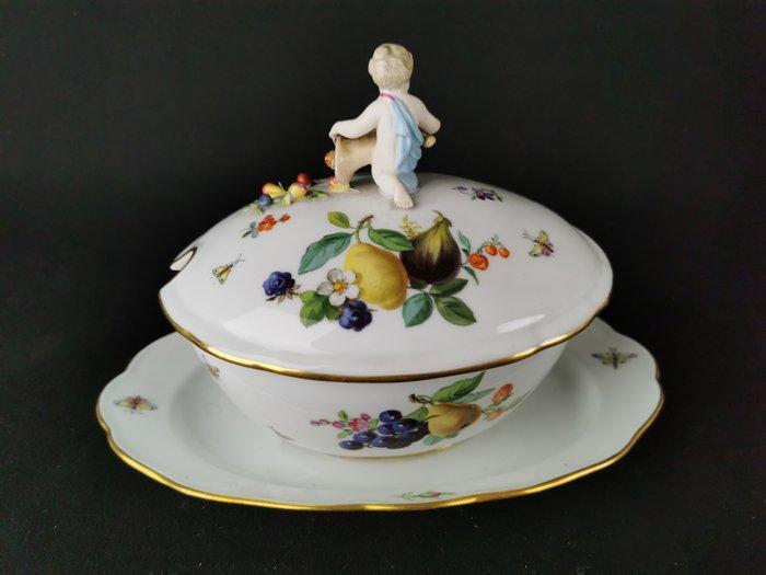Meissen Antica figura sulla ciotola coperta, cherubino e, Antiek en Kunst, Antiek | Meubels | Tafels