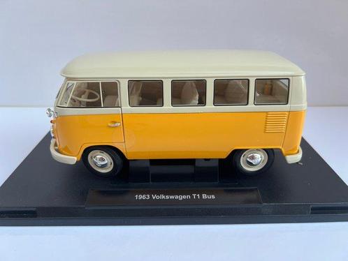 Welly 1:18 - Modelauto - Volkswagen T1 Bus 1963 - 3, Hobby en Vrije tijd, Modelauto's | 1:5 tot 1:12