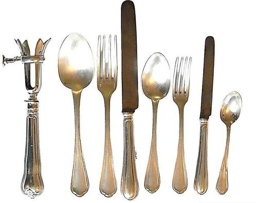 Christofle - Ménagère pour 12 personnes (95) - Spatours -, Antiek en Kunst, Antiek | Meubels | Tafels