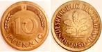 1950j Duitsland 10 Pfennig 1950 J zu groß 22,2 mm, sehr b.., Postzegels en Munten, Munten | Europa | Niet-Euromunten, België, Verzenden