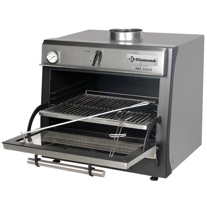 Houtskooloven-BBQ | RVS | 60kg/u | GN 1/1 |, Zakelijke goederen, Horeca | Keukenapparatuur, Nieuw in verpakking, Verzenden
