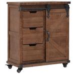 vidaXL Opbergkast 64x33,5x75 cm massief vurenhout bruin, Huis en Inrichting, Verzenden, Nieuw