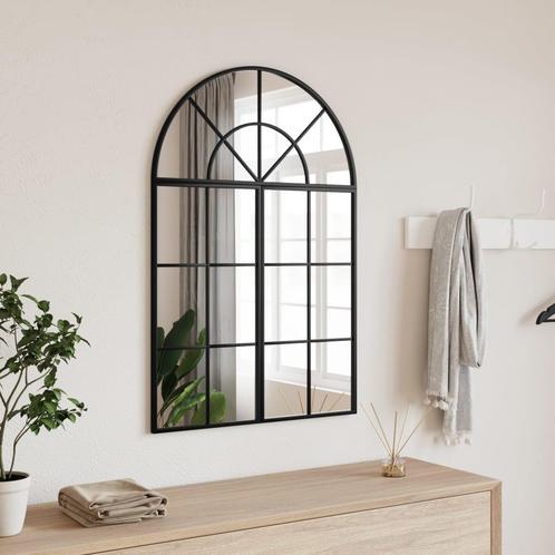 vidaXL Miroir mural noir 60x90 cm arche fer, Maison & Meubles, Accessoires pour la Maison | Miroirs, Neuf, Envoi