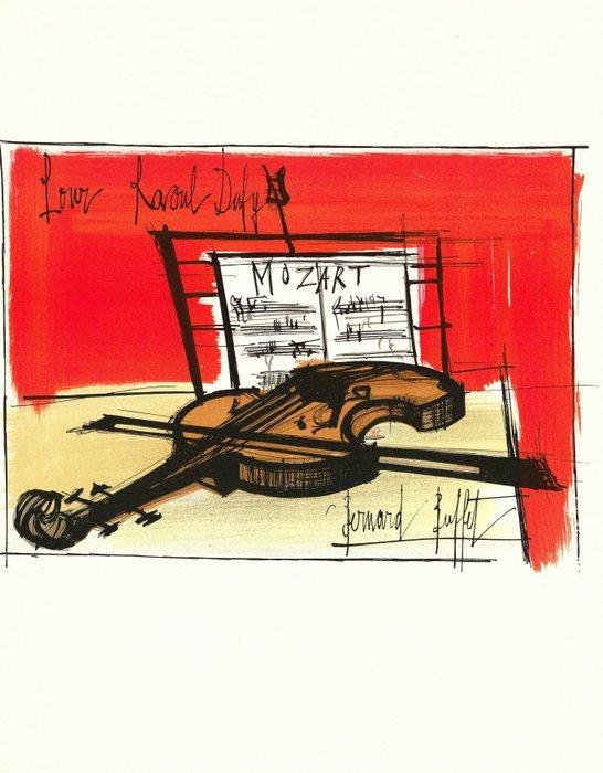 Bernard Buffet (1928-1999) - Violon et partition, Hommage à, Antiek en Kunst, Antiek | Overige Antiek