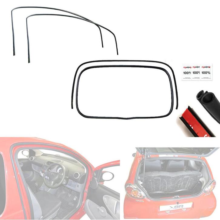 Aygo 107 C1 3-Deurs Rubber Waterlekkage Reparatie Kit, Auto-onderdelen, Carrosserie, Nieuw, Verzenden
