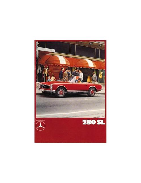 1969 MERCEDES BENZ 280 SL BROCHURE DUITS, Boeken, Auto's | Folders en Tijdschriften