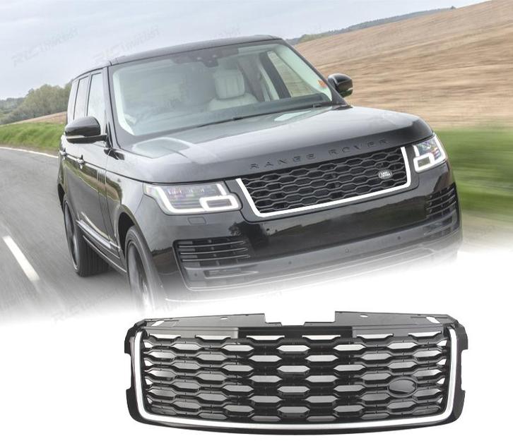 GRILLE POUR RANGE ROVER VOGUE 18- NOIR BRILLANT CHROMÉ, Auto-onderdelen, Carrosserie, Verzenden