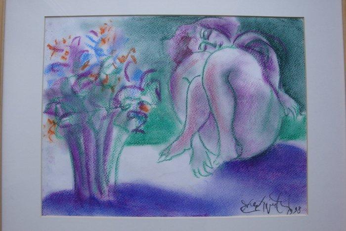 Ercole Pignatelli (1935) - Donna con Fruttiera, Antiek en Kunst, Kunst | Designobjecten