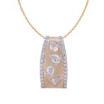 Hanger - 14 karaat Geel goud -  0.64ct. tw. Diamant
