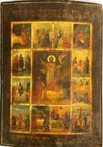 Icoon - Geweldig icoon De opstanding en de kerkelijke, Antiek en Kunst