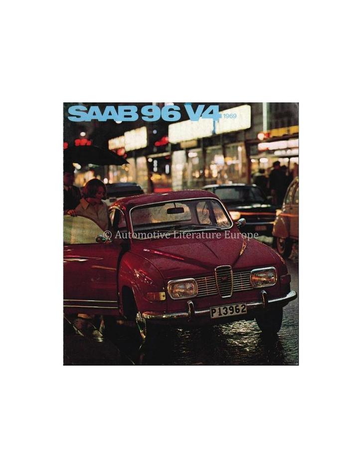 1969 SAAB 96 V4 BROCHURE NEDERLANDS, Boeken, Auto's | Folders en Tijdschriften, Ophalen of Verzenden