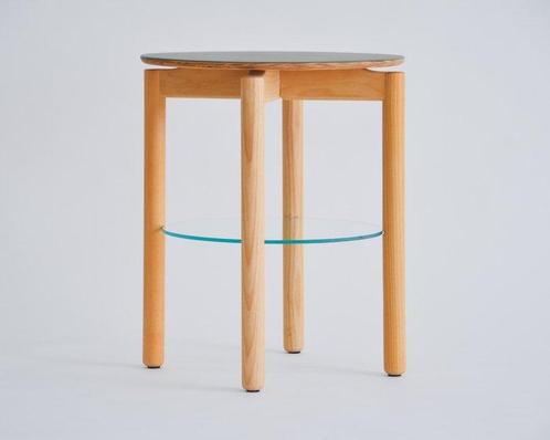 Johannes Hironimus - Table dappoint - Frêne, Verre, Linleum, Antiek en Kunst, Kunst | Designobjecten