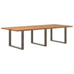 vidaXL Eettafel rechthoekig 280x120x74 cm massief eikenhout, Huis en Inrichting, Tafels | Eettafels, Verzenden, Nieuw