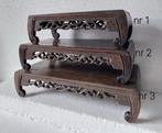 Standaard - 3 houten displays , stands voor bonsai , beeld, Antiek en Kunst