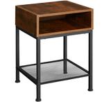 Nachtkastje Harlow - Industrieel hout donker, rustiek, Maison & Meubles, Tables | Tables d'appoint, Verzenden