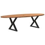 vidaXL Eettafel 280x120x74 cm ovaal massief eikenhout, Huis en Inrichting, Tafels | Eettafels, Verzenden, Nieuw