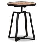 vidaXL Table dappoint ronde Teck massif de, Verzenden