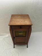 Armoire - Petit meuble Art Déco avec verre dans une fenêtre, Antiek en Kunst