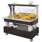 Buffet chauffant mural, bain marie, 4x GN1/1-150 (Bois, Articles professionnels, Verzenden, Neuf, dans son emballage, Autres types