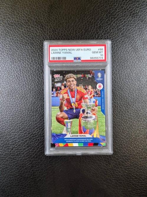 2024 Topps Now UEFA Euro Lamine Yamal #66 - PSA 10 Gem mint, Verzamelen, Stickers