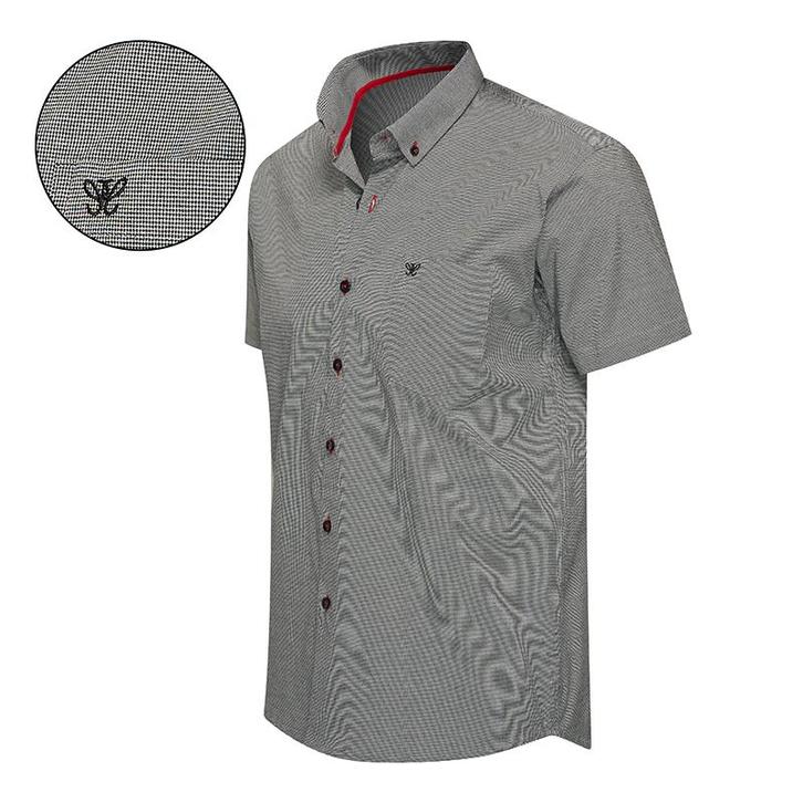 2dekans | Cappucino - Bronte Overhemd Korte Mouw – Vichy, Kleding | Heren, Overhemden, Ophalen of Verzenden