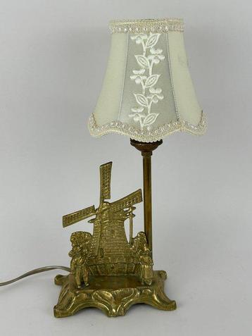 Lampe de table - Laiton - Une lampe moulin à vent