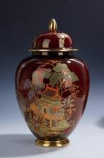 Carlton ware - Vaas - Rode Art deco vaas met Japans decor, Antiek en Kunst